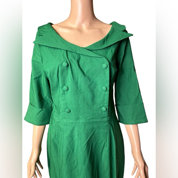 MUXXN Women's plus size Classic Vintage Sweetheart Neckline Cocktail Tea Dress - Picture 8 of 8